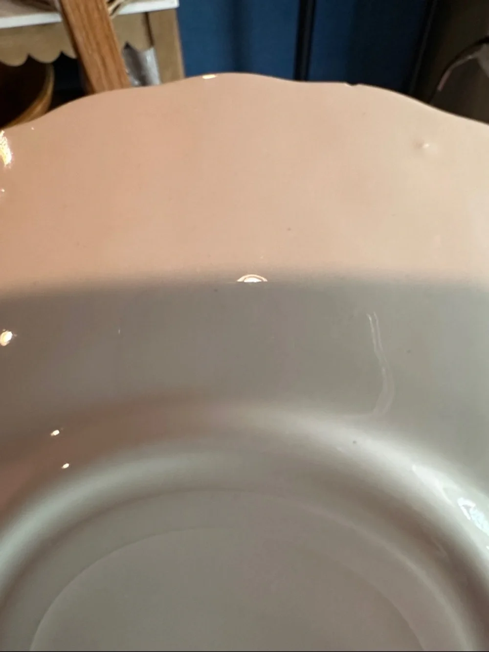 Vintage Franklinware Saucers Set 5 Ivory Gold Floral Tea Party China